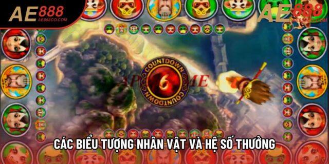 Các biểu tượng nhân vật và hệ số thưởng Các biểu tượng nhân vật và hệ số thưởng